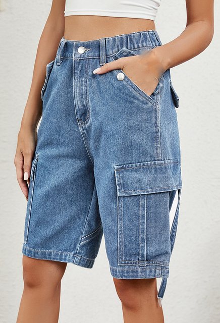 CHENIN Jeansshorts Arbeitshose aus gewaschenem, personalisiertem denim Jean günstig online kaufen