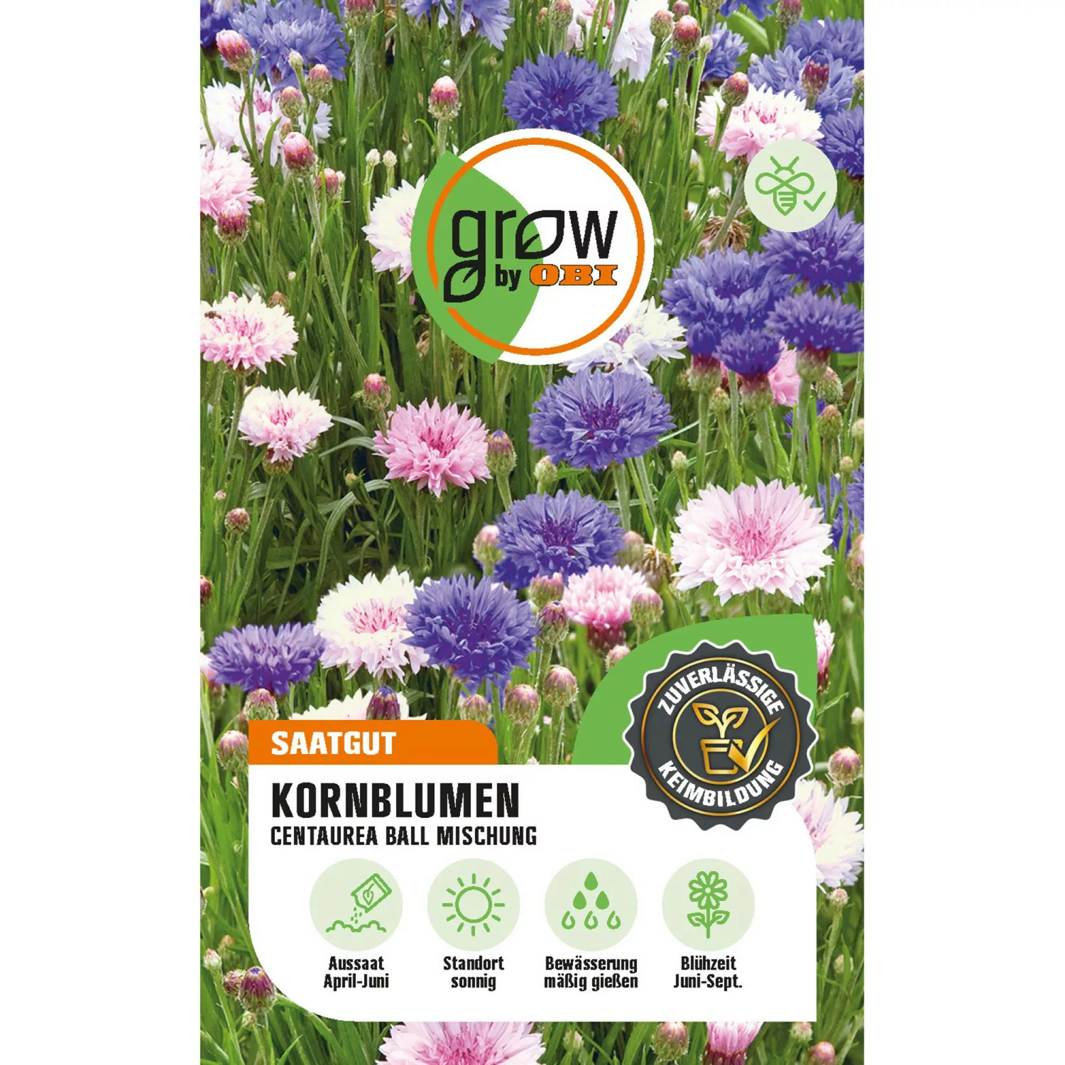 GROW by OBI Kornblumen Centaurea Ball Mehrfarbig Höhe ca. 60 cm günstig online kaufen