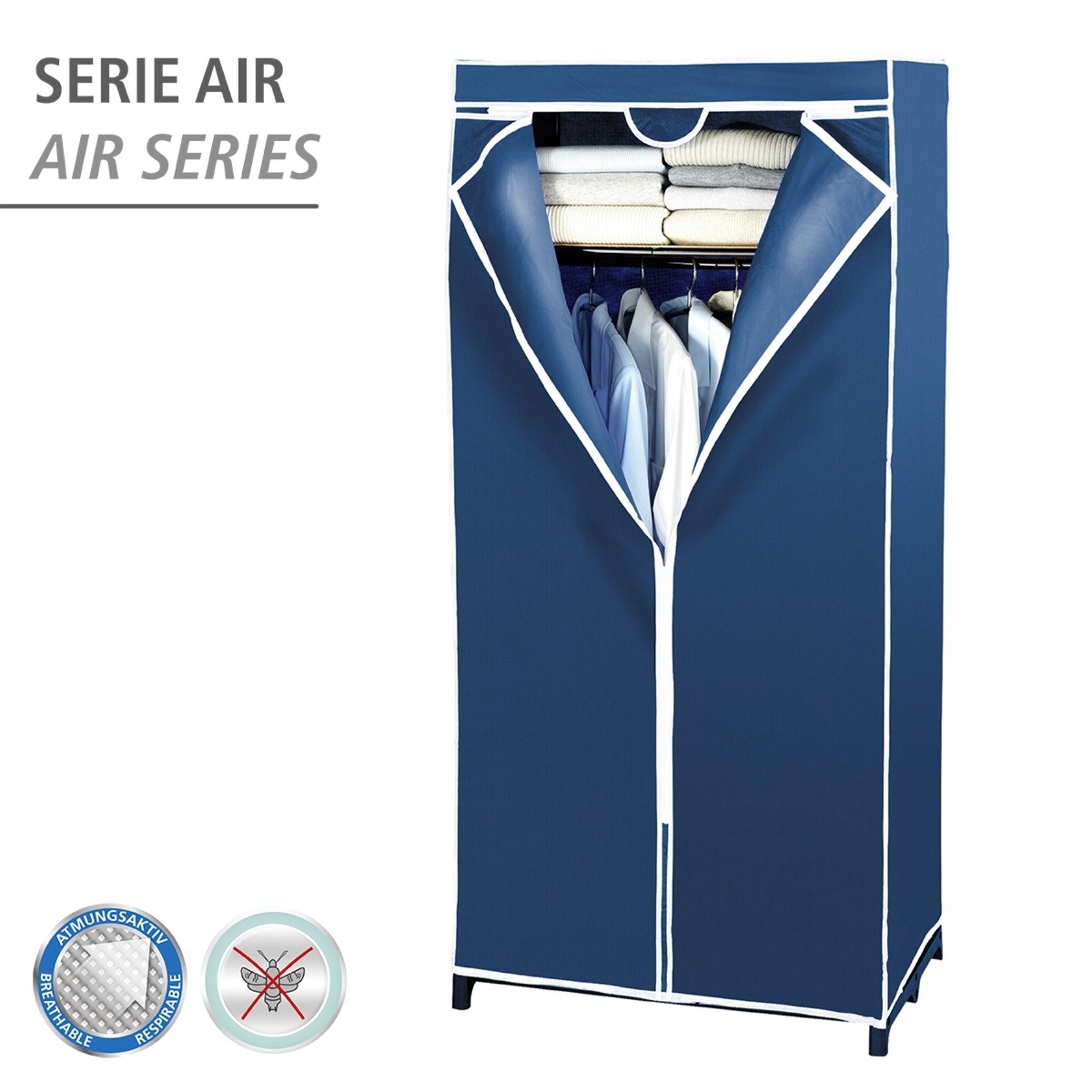 WENKO Stoffschrank "Modell Air", Stoffschrank mit Kleiderstange, Ablage & R günstig online kaufen
