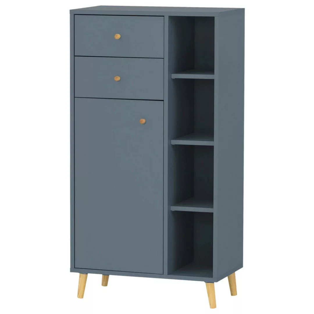 Midischrank Bjarne Fjordblau B/H/T: ca. 60,2x113,4x33 cm günstig online kaufen