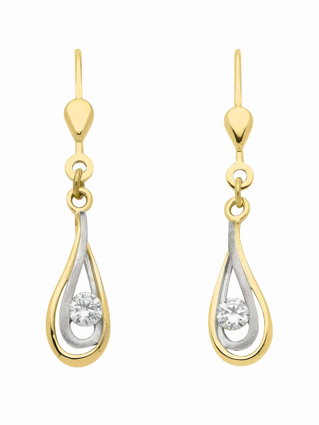 Adelia´s Paar Ohrhänger "1 Paar 333 Gold Ohrringe / Ohrhänger mit Zirkonia" günstig online kaufen