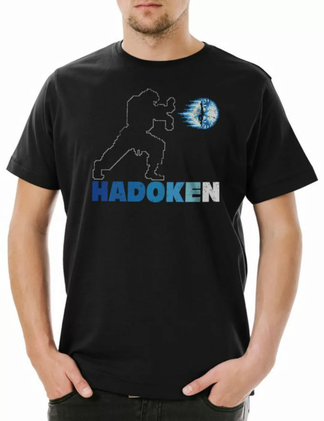 Urban Backwoods Print-Shirt Hadoken II Herren T-Shirt Gamer Street Champion günstig online kaufen