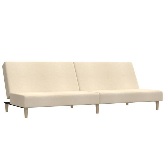 vidaXL Sofa Schlafsofa 2-Sitzer Creme Stoff günstig online kaufen