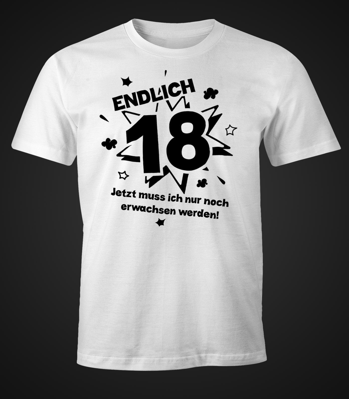MoonWorks Print-Shirt Herren T-Shirt Endlich 18 günstig online kaufen