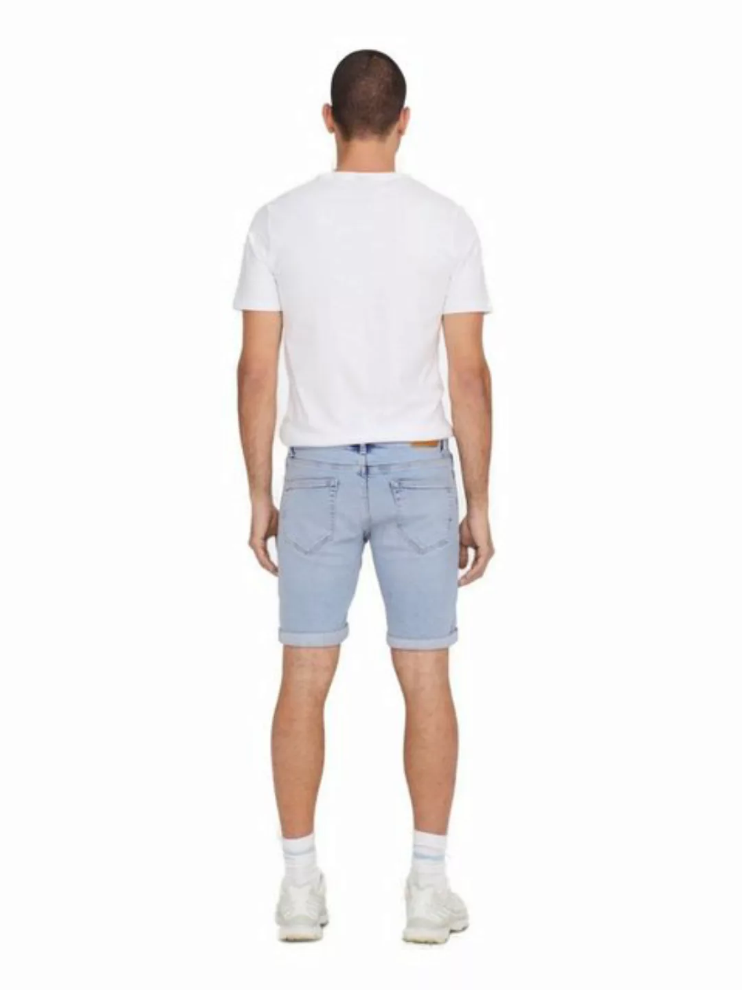 Only & Sons Herren Jeans Short ONSPLY 5189 - Regular Fit - Blau - Light Blu günstig online kaufen