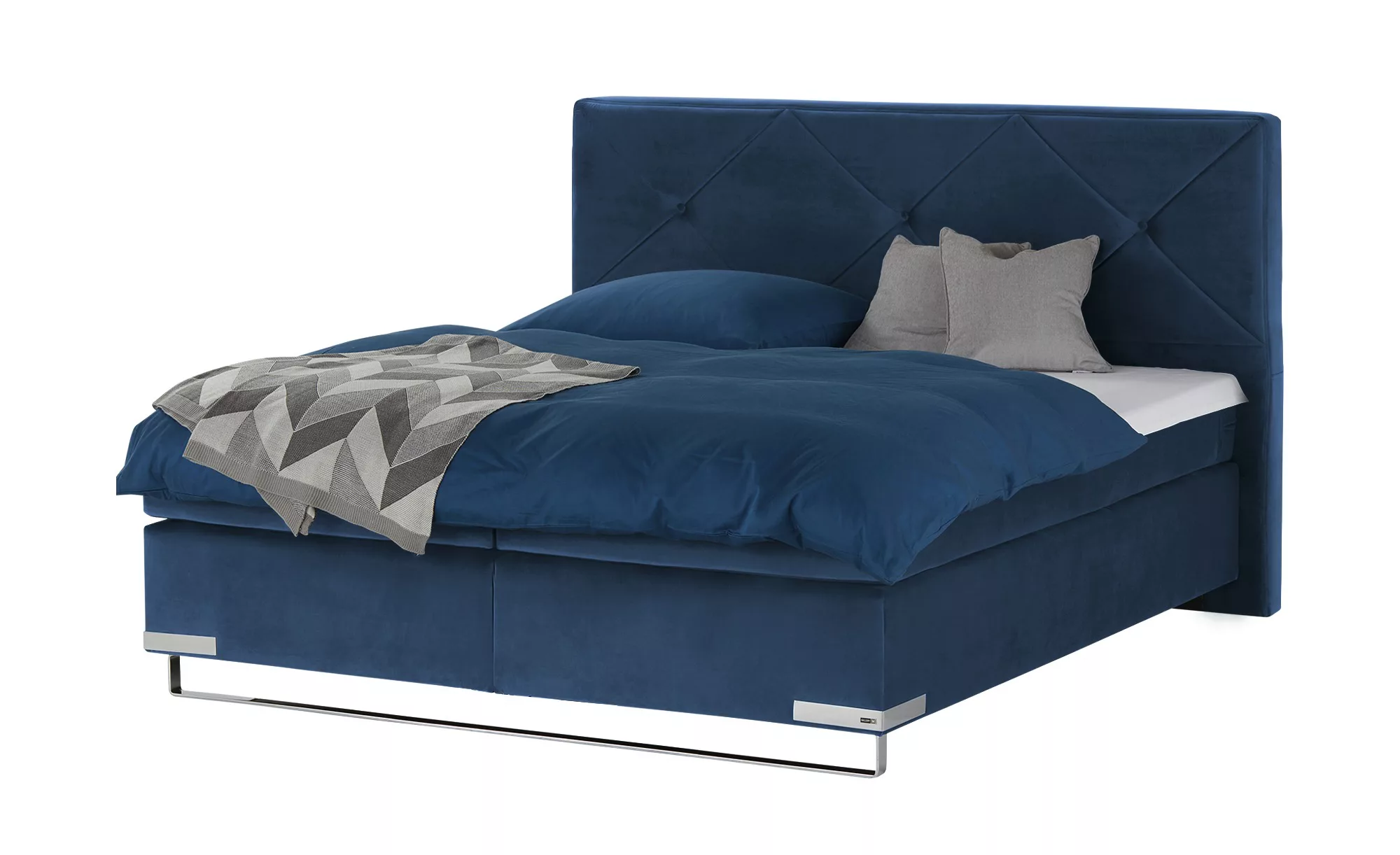 Gallery M Boxspringbett Standardversion Dubai  ¦ blau ¦ Maße (cm): B: 197 H günstig online kaufen