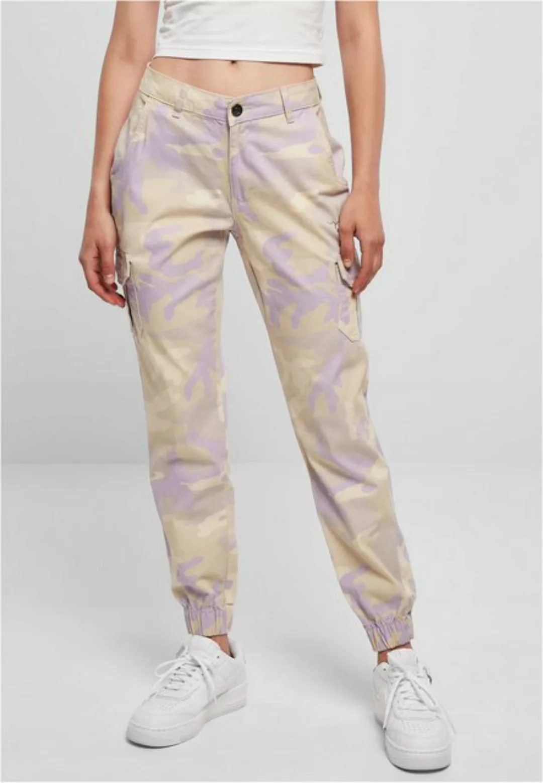 URBAN CLASSICS Cargohose TB3047 - Ladies High Waist Camo Cargo Pants lilacc günstig online kaufen