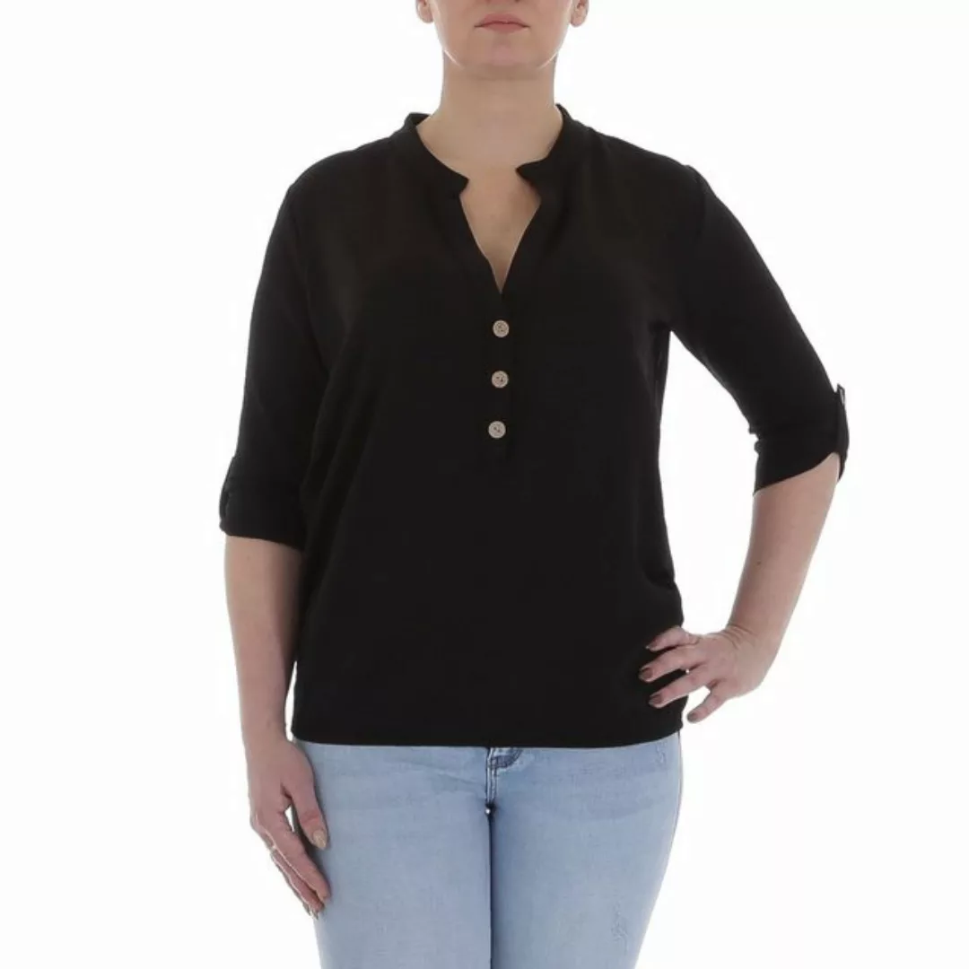 Ital-Design Crinklebluse Damen Elegant Bluse in Schwarz günstig online kaufen