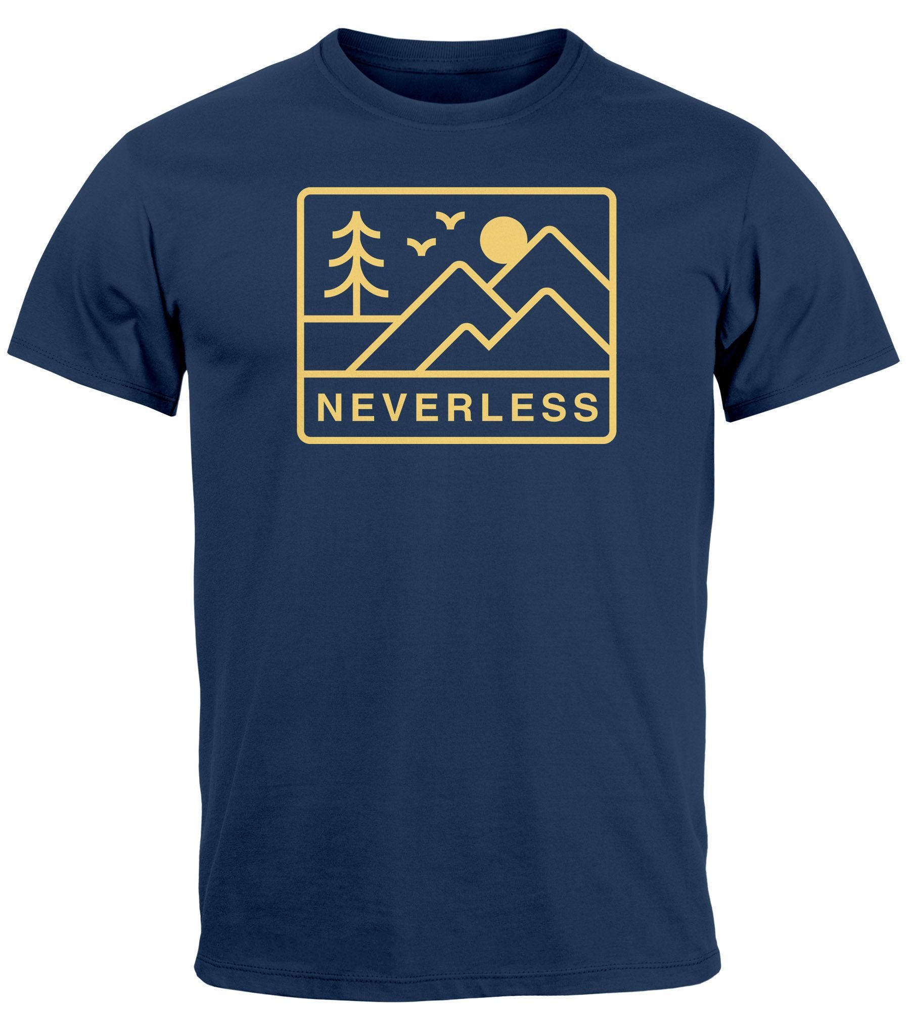 Neverless Print-Shirt Herren T-Shirt Outdoor Grafik günstig online kaufen