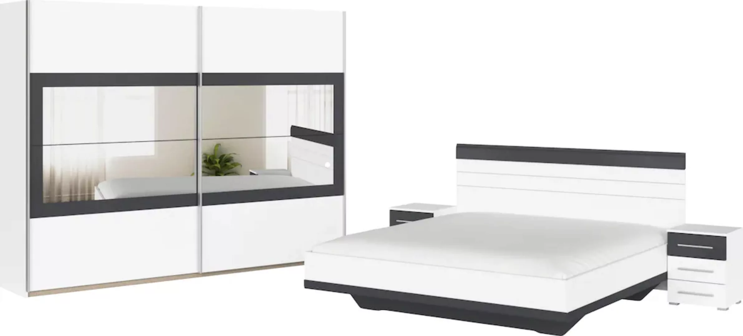 rauch Schlafzimmer-Set "Tarragona", (Set, 4 tlg.), Schrank in 3 Breiten, Be günstig online kaufen