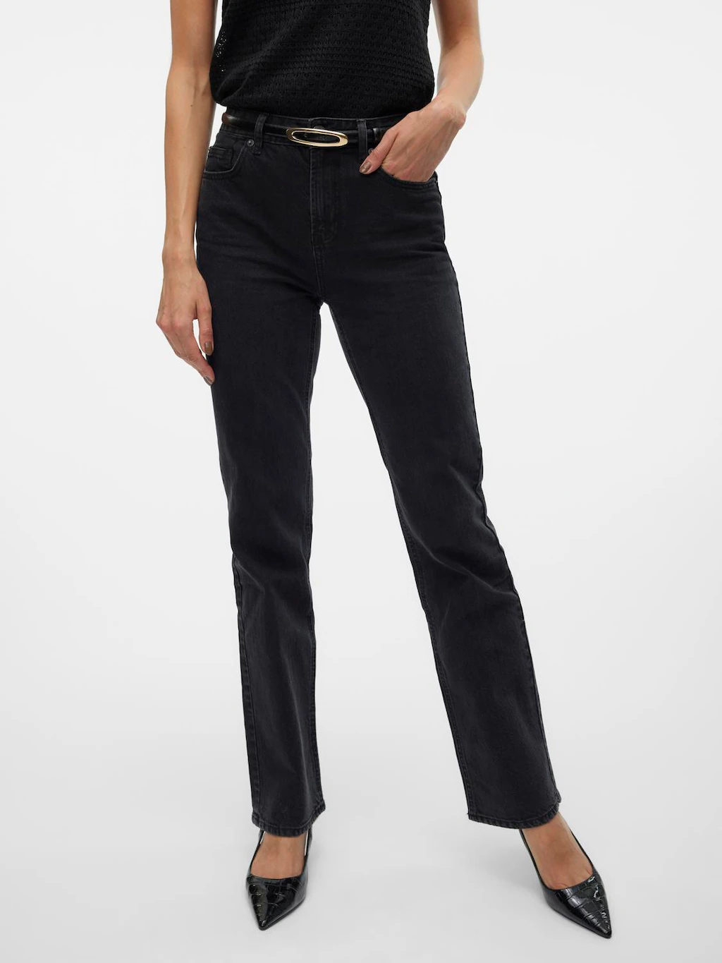 Vero Moda Gerade Jeans "VMTESSA HR STRAIGHT JEANS LI134 GA NOOS" günstig online kaufen