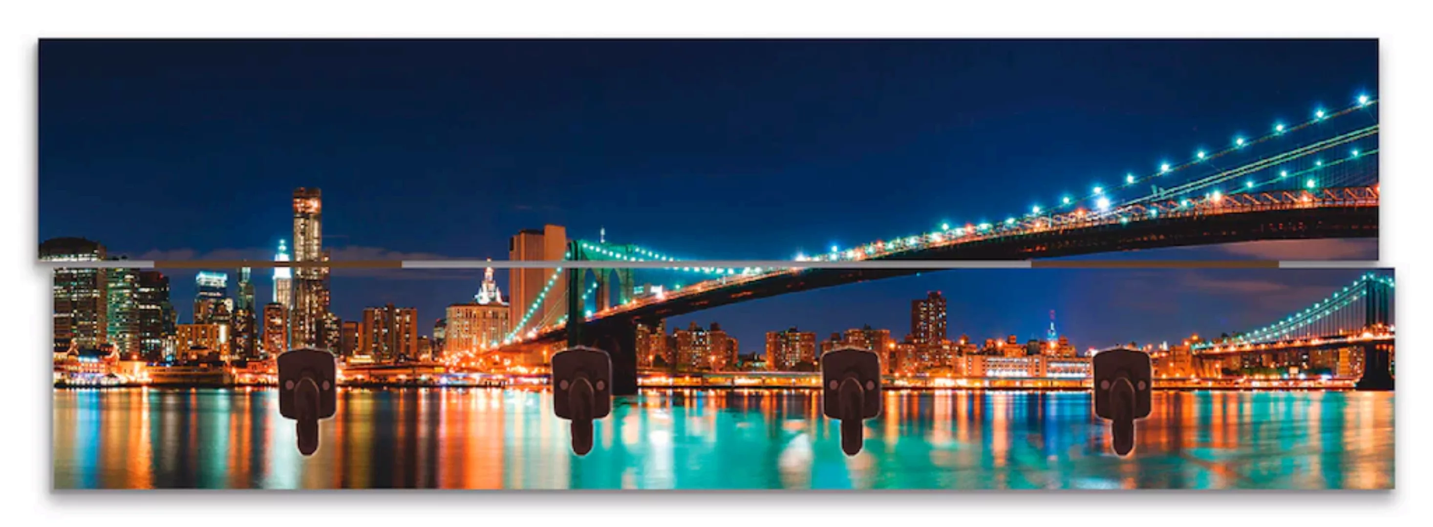 Artland Garderobenleiste "New York Skyline Brooklyn Bridge", teilmontiert günstig online kaufen