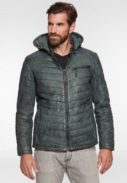 Jilani Lederjacke Simo-2 Jilani - Herren Lederjacke Steppjacke Kapuze Lammn günstig online kaufen