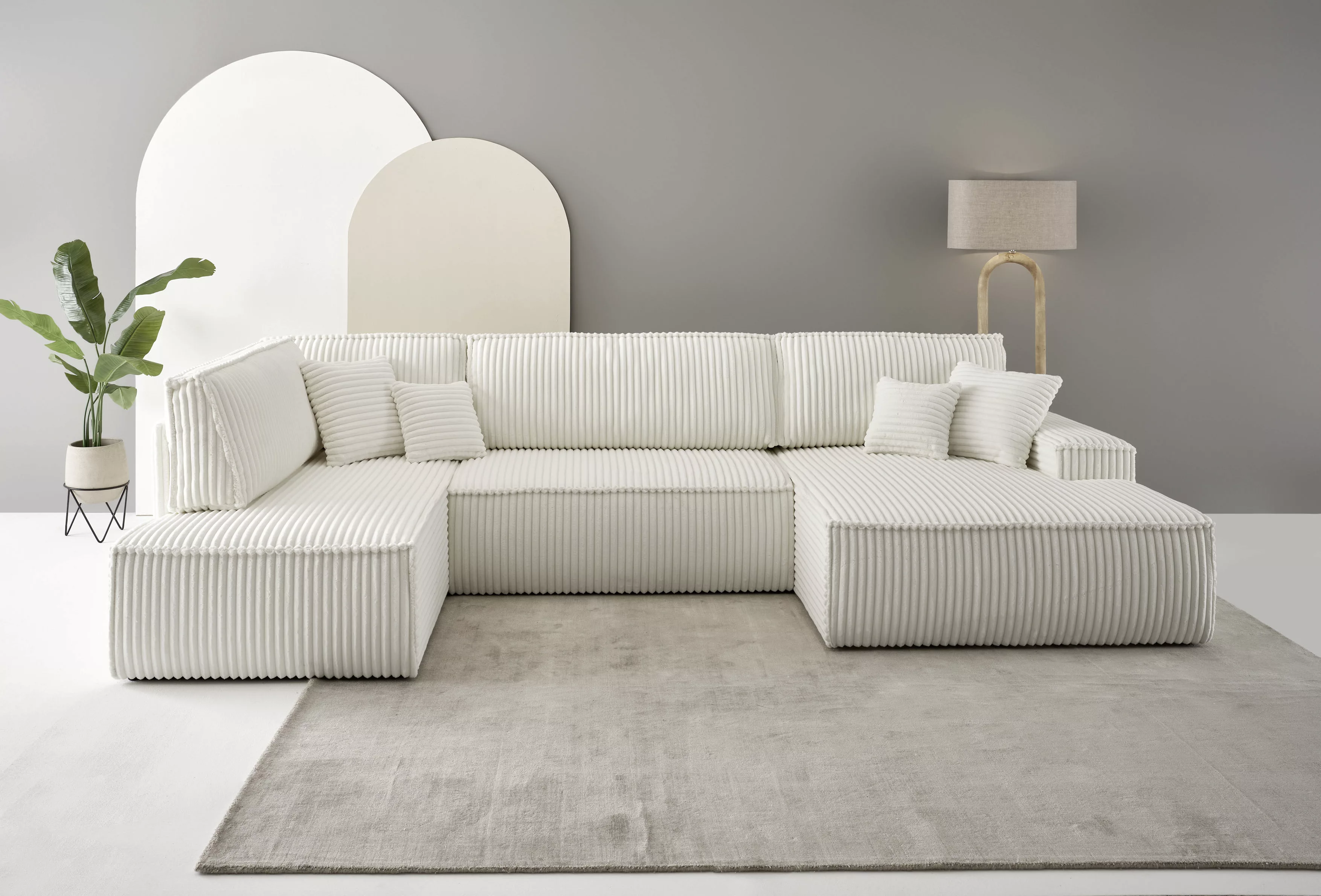 andas Wohnlandschaft "FINNLEY U-Form XXL 329 cm, Schlafsofa, Schlaffunktion günstig online kaufen