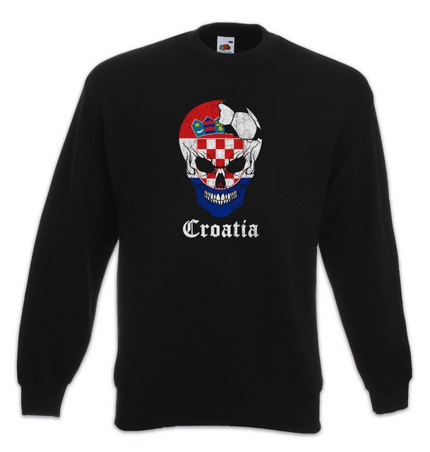 Urban Backwoods Sweatshirt Croatia Football Skull I Sweatshirt Kroatien Fuß günstig online kaufen