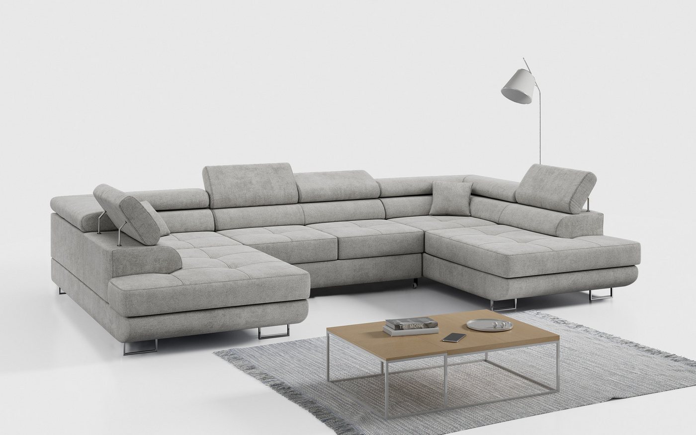 MKS MÖBEL Ecksofa GUSTAW U, Set, Wohnzimmer - Wohnlandschaft, U-Form Couch günstig online kaufen