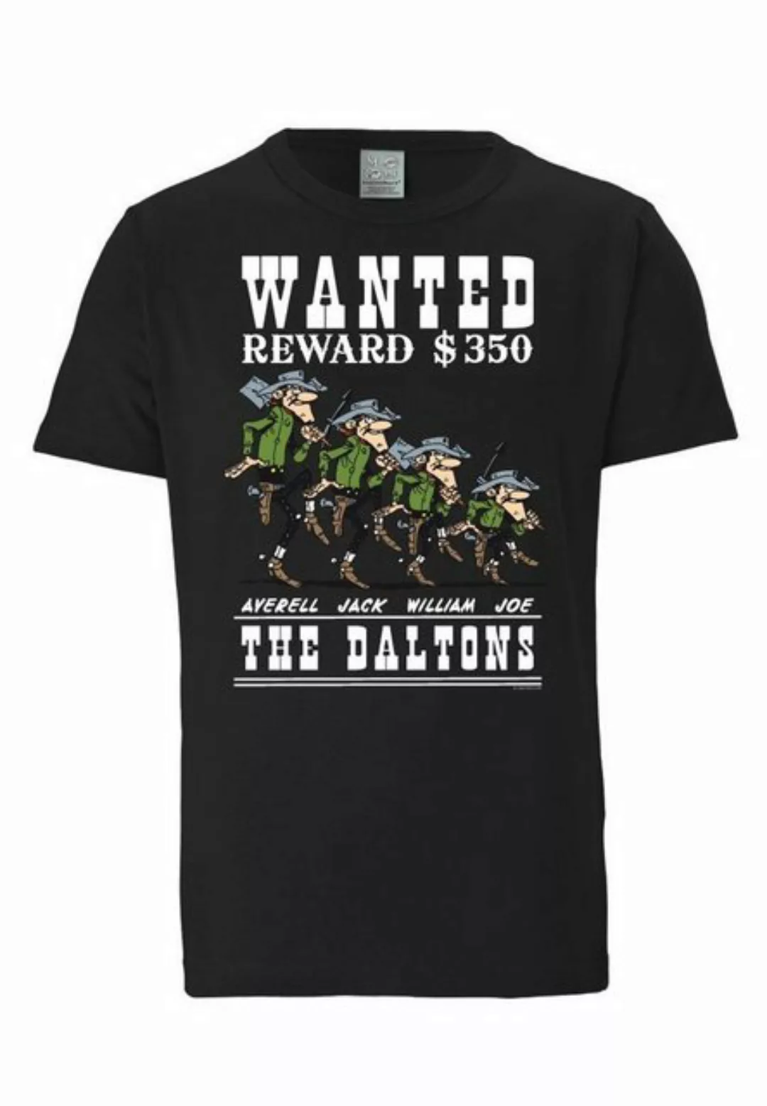 LOGOSHIRT T-Shirt "Lucky Luke - The Daltons - Wanted", mit coolem Retro-Dru günstig online kaufen