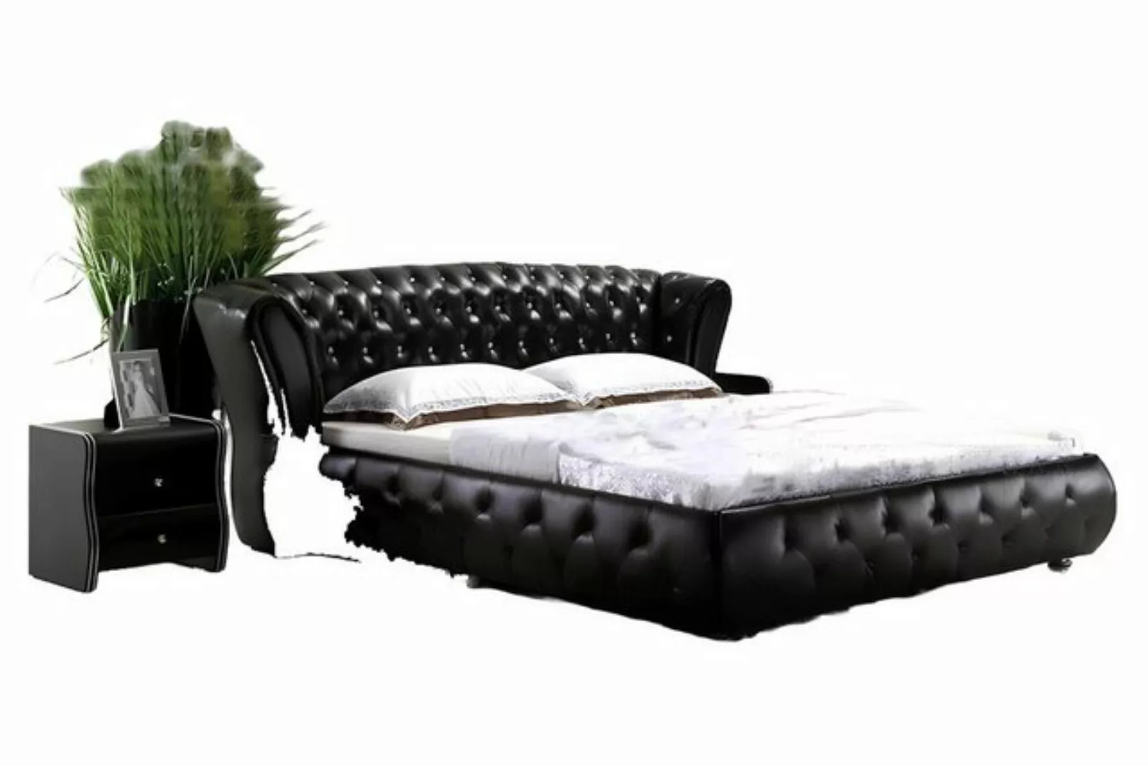 JVmoebel Bett XXL Chesterfield Lederbett Bett Betten Leder Polster Ehe 4795 günstig online kaufen