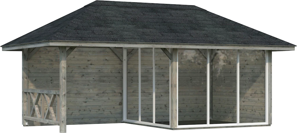 Palmako Holzpavillon "Bianca 16,6 m² Set 4", BxTxH: 588x300x323 cm günstig online kaufen