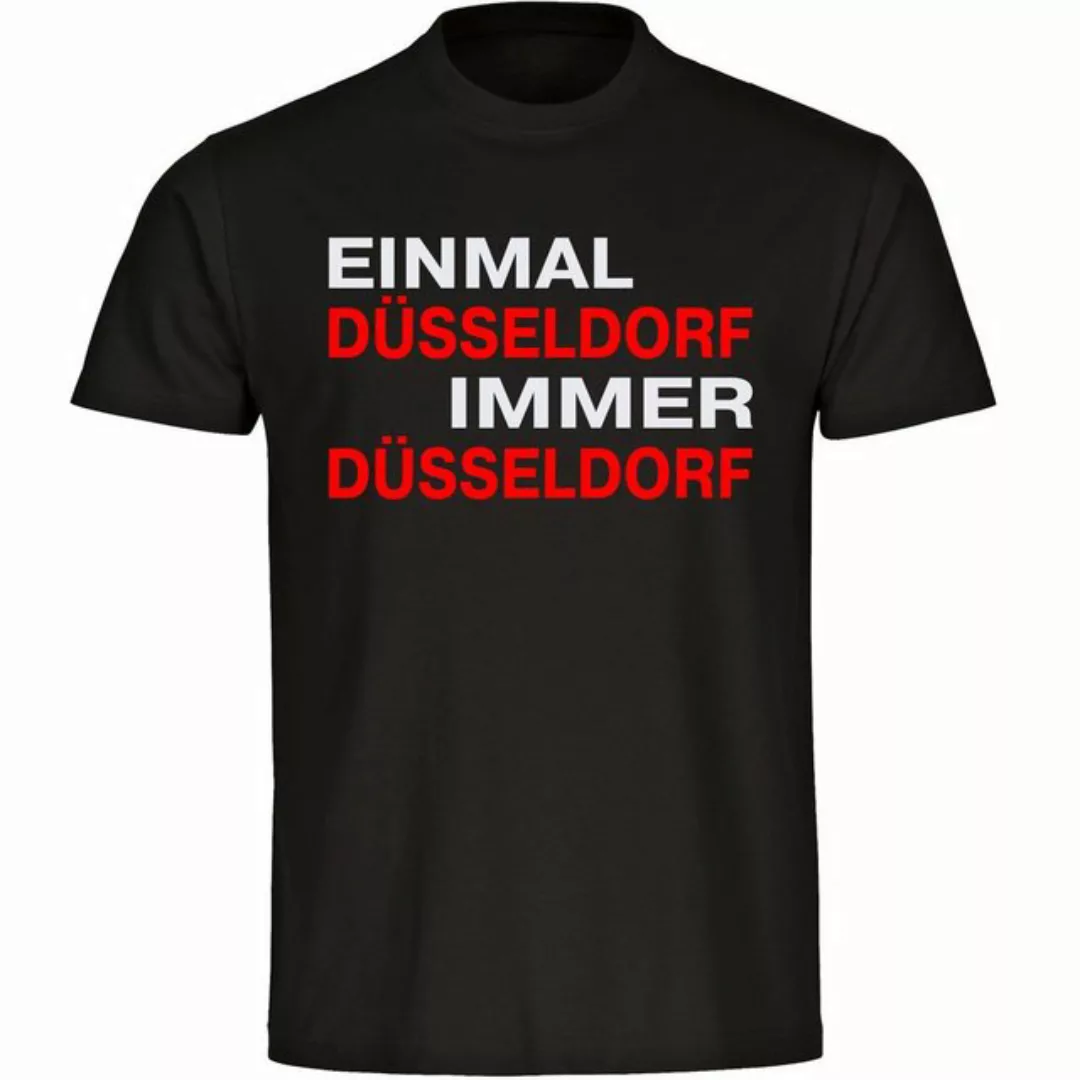 multifanshop T-Shirt Herren Düsseldorf - Einmal Immer - Männer günstig online kaufen