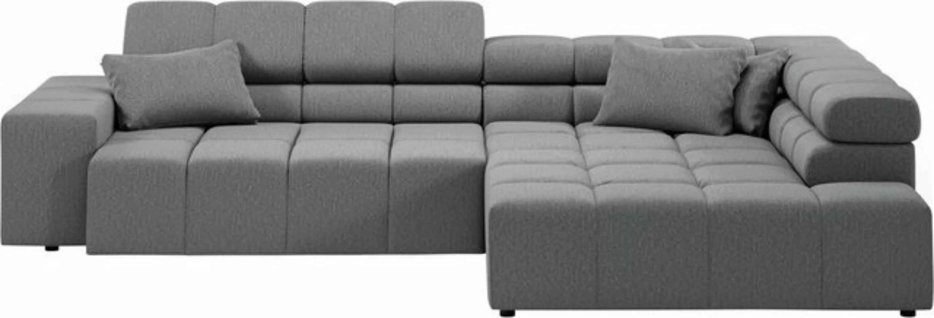 INOSIGN Ecksofa Ancona incl. Kopfteilverstellung, Zierkissen Breite 319cm, günstig online kaufen