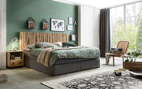 SIT Boxspringbett, Mit Kopfteil aus Ästen günstig online kaufen
