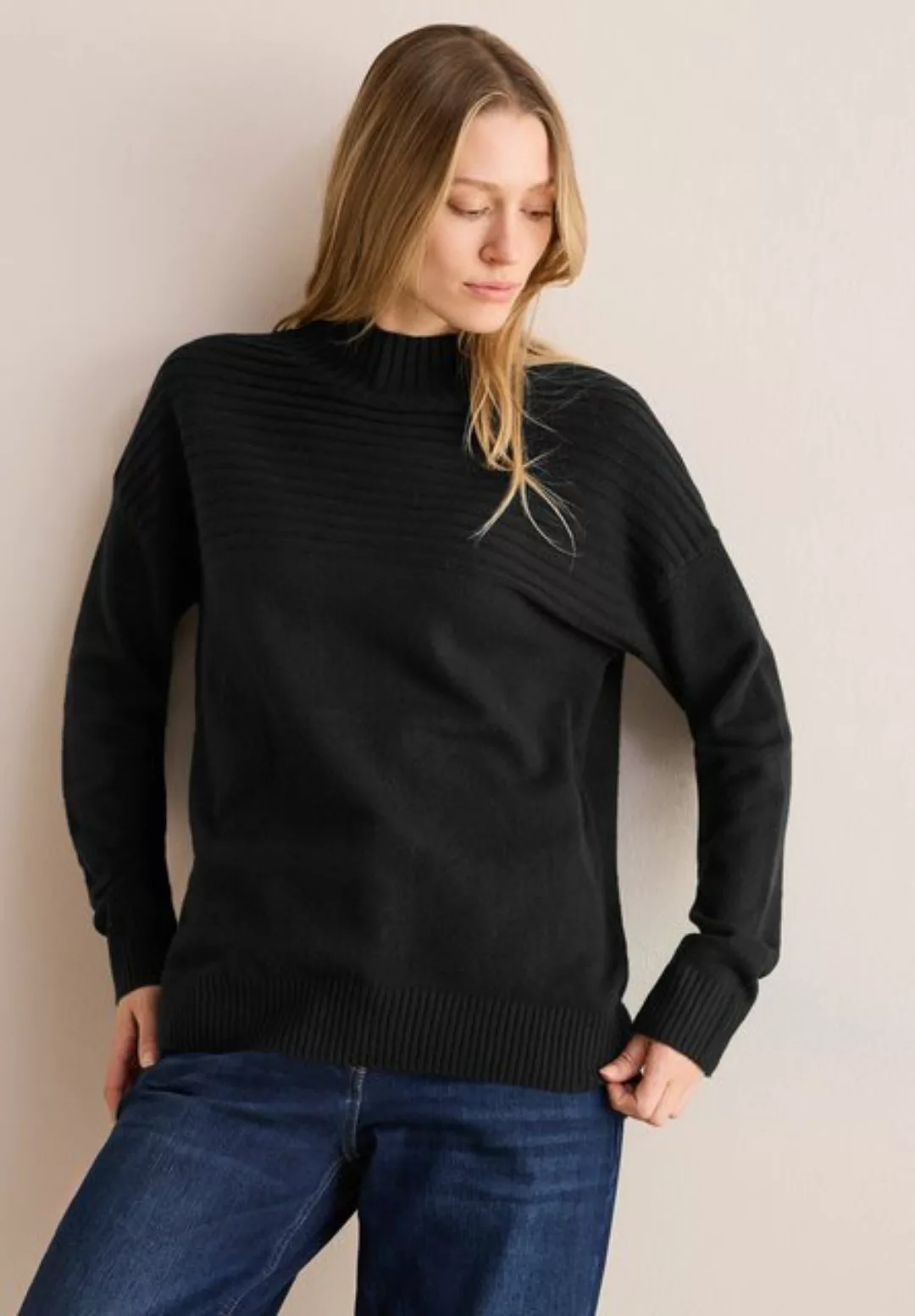 Cecil Stehkragenpullover mit Elasthan-Anteil günstig online kaufen