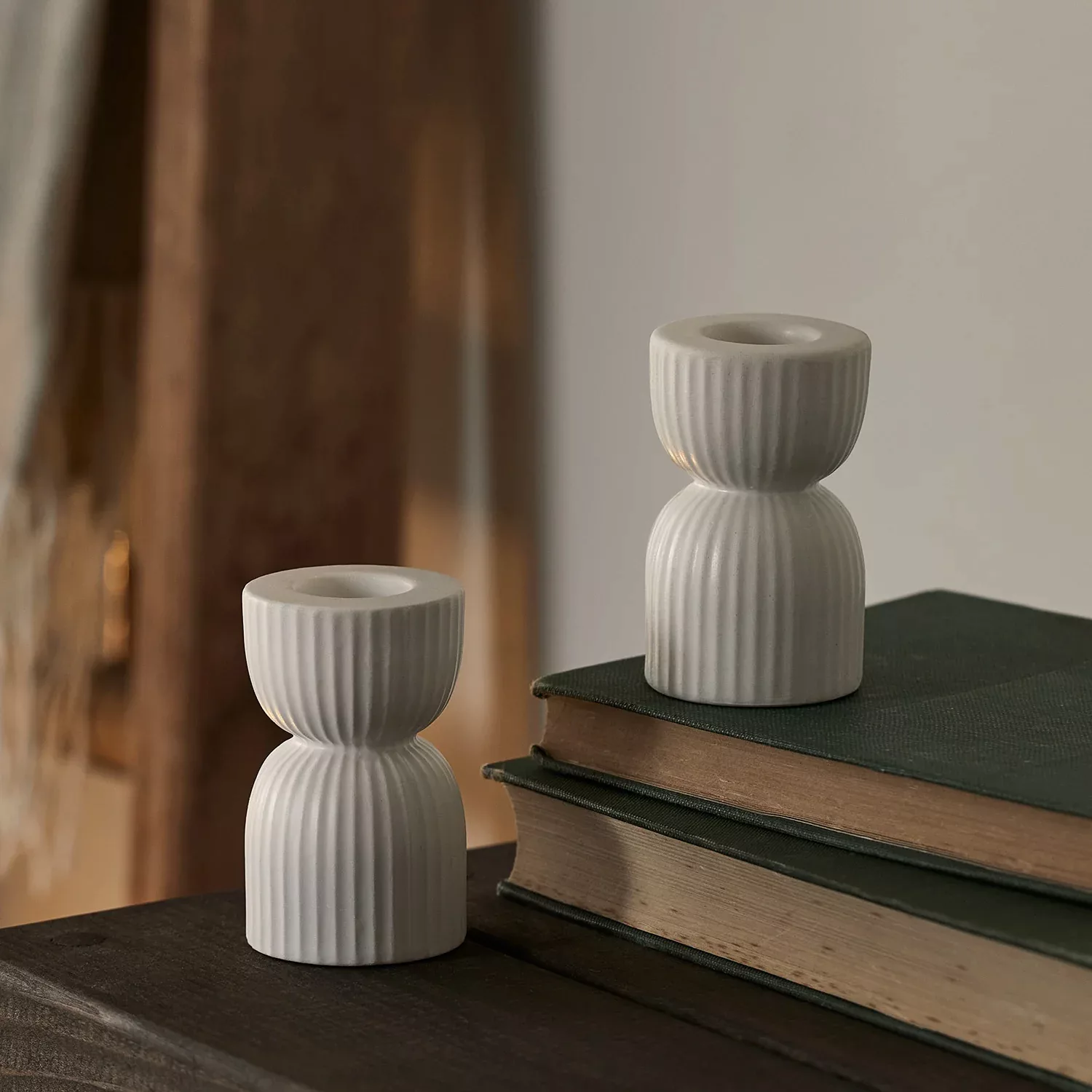 2er Set Kerzenhalter aus Keramik für Stabkerzen günstig online kaufen
