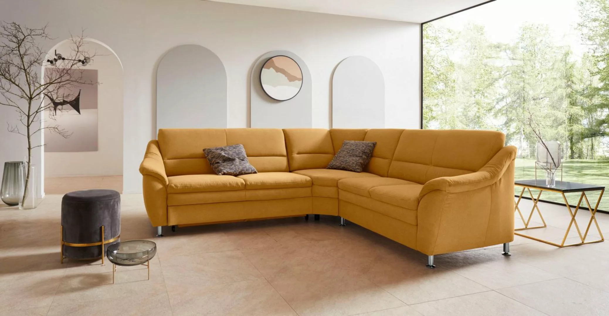 Places of Style Ecksofa "Cardoso L-Form", mit Trapezecke für mehr Sitzkomfo günstig online kaufen