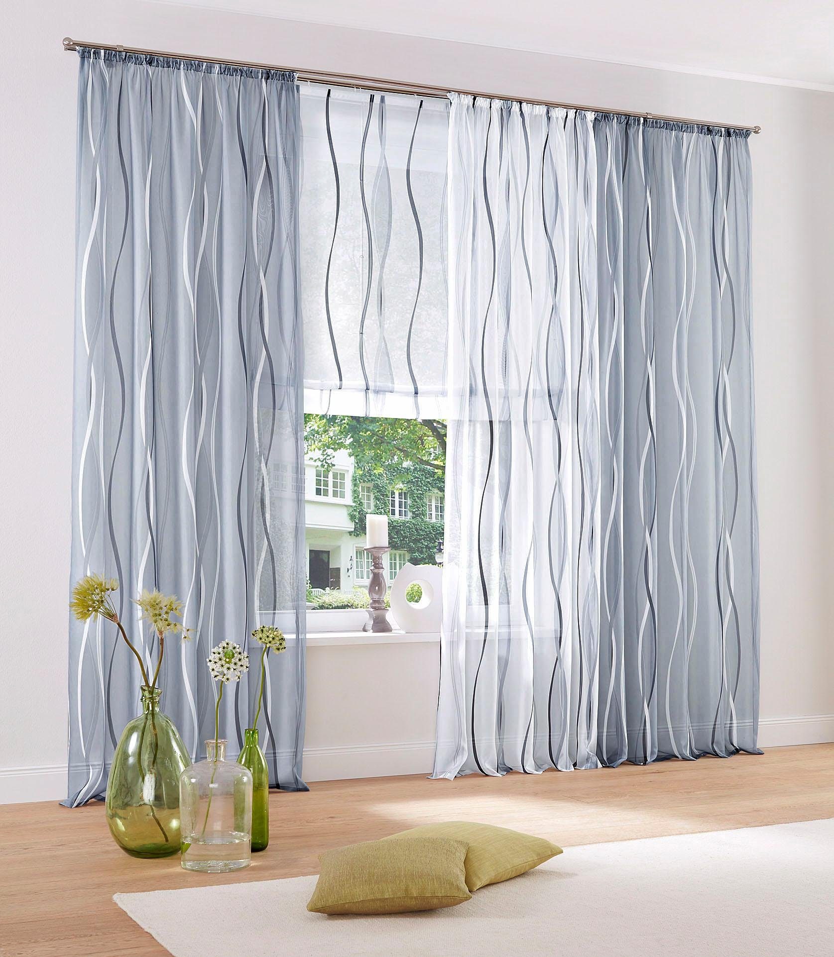 my home Gardine Dimona, Kräuselband (2 günstig online kaufen