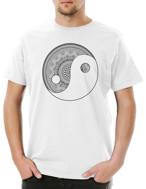 Urban Backwoods Print-Shirt Mandala Yin Yang Herren T-Shirt Yantra Hinduism günstig online kaufen