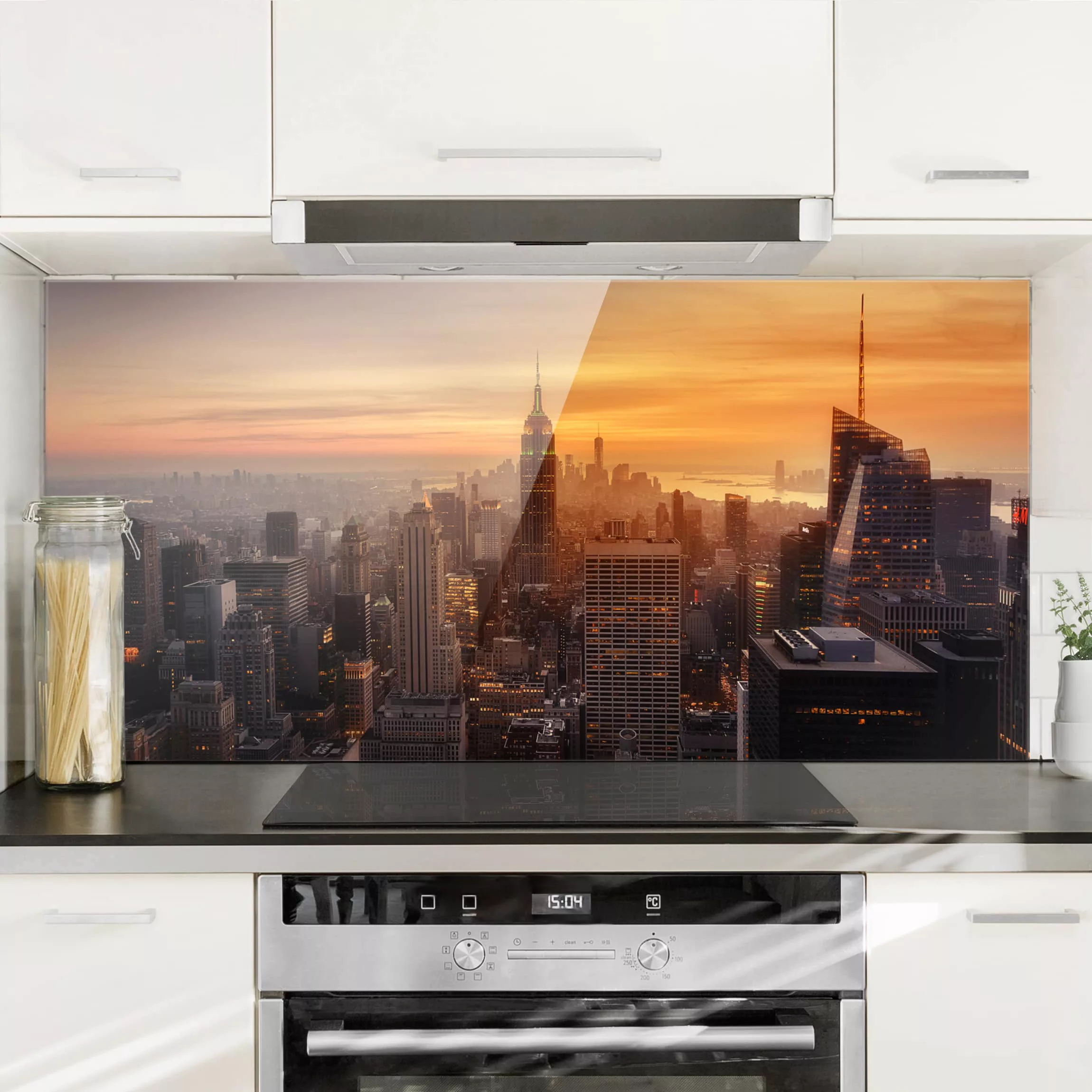 Glas Spritzschutz Architektur & Skyline - Querformat 2:1 Manhattan Skyline günstig online kaufen