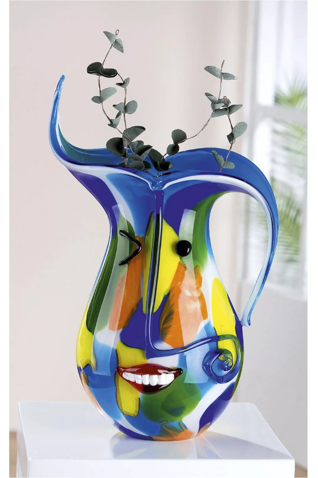 Casablanca by Gilde Tischvase »Glasart Designvase "Augusto" aus Glas«, (1 S günstig online kaufen