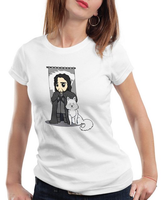 style3 T-Shirt Jon Schnee chibi snow der nachtwache game of thrones günstig online kaufen