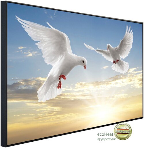 Papermoon Infrarotheizung »Weiße Tauben«, sehr angenehme Strahlungswärme günstig online kaufen