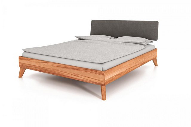 Natur24 Einzelbett Bett Gerg 4 Sonderlänge 160x210 Kernbuche Polsterkopftei günstig online kaufen