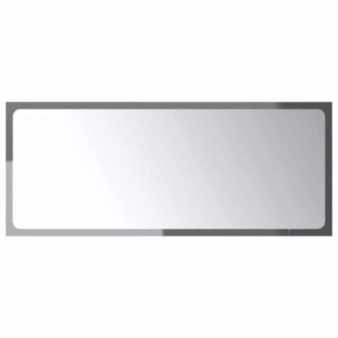 Badspiegel Hochglanz-grau 90x1,5x37 Cm Spanplatte günstig online kaufen