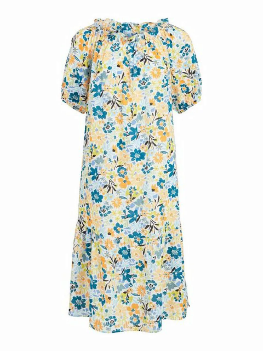 Vila Jerseykleid Vila Kleid Sommerkleid Blumenmuster Freizeitkleid Off Shou günstig online kaufen