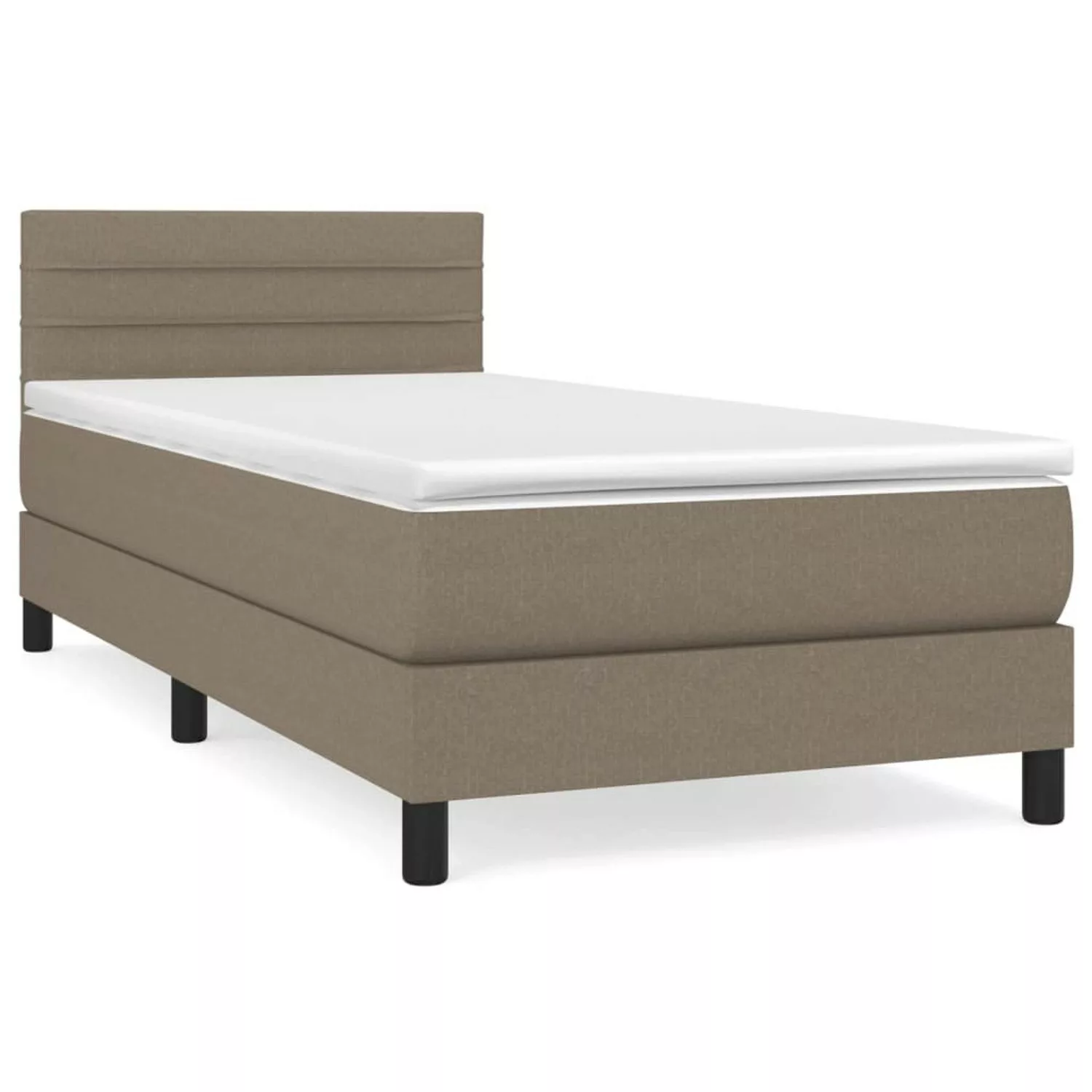 vidaXL Boxspringbett Boxspringbett mit Matratze Blau 100x200 cm Stoff Bett günstig online kaufen