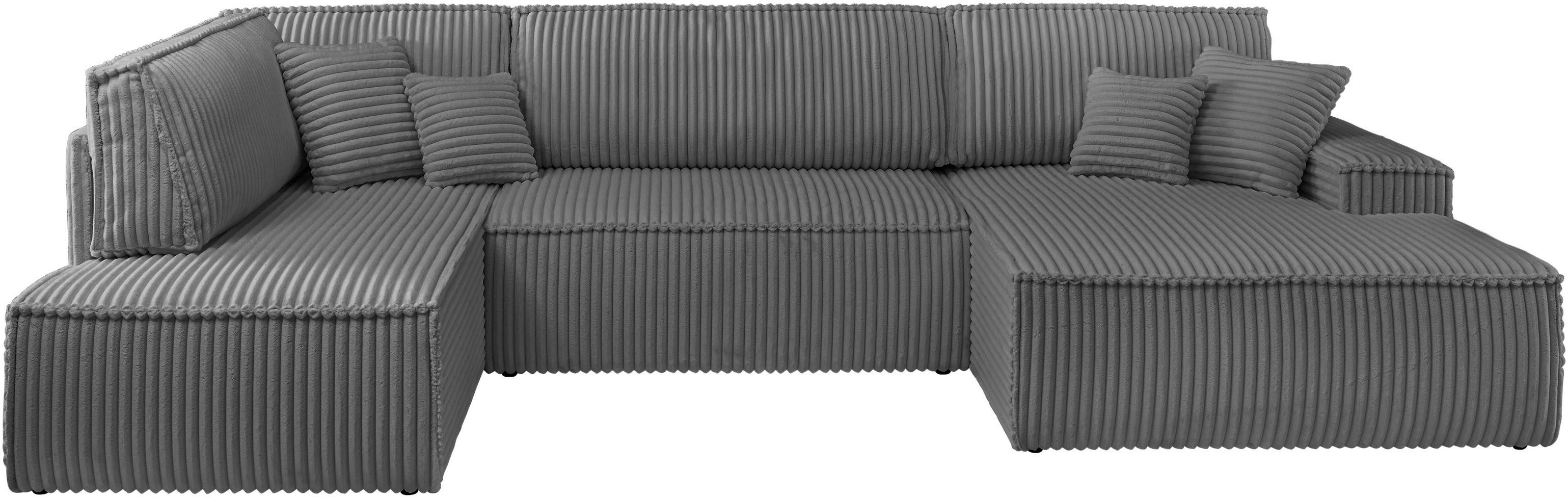 andas Wohnlandschaft "FINNLEY U-Form XXL 329 cm, Schlafsofa, Schlaffunktion günstig online kaufen
