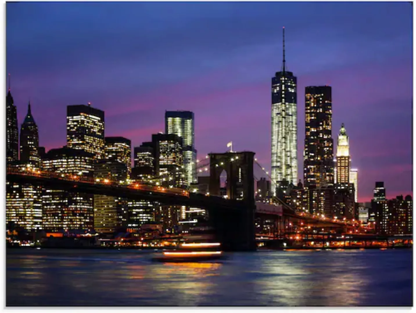Artland Glasbild "Brooklyn Bridge", Amerika, (1 St.), in verschiedenen Größ günstig online kaufen