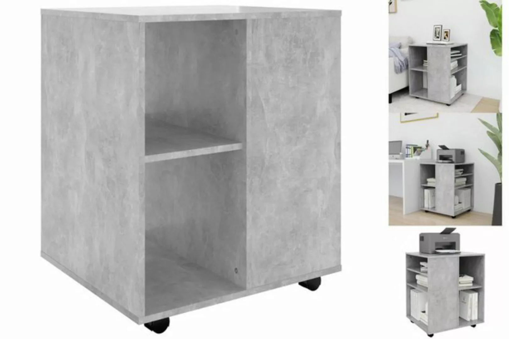 vidaXL Aktenschrank Rollschrank Betongrau 60x53x72 cm Spanplatte günstig online kaufen