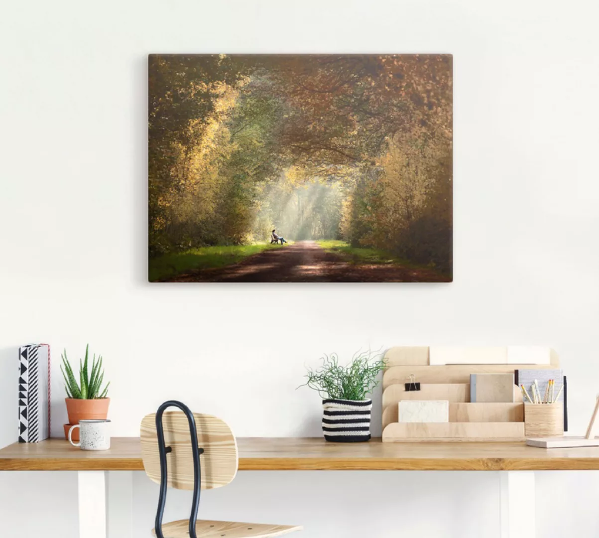 Artland Wandbild "Licht am Ende des Tunnels...", Wald, (1 St.), als Leinwan günstig online kaufen