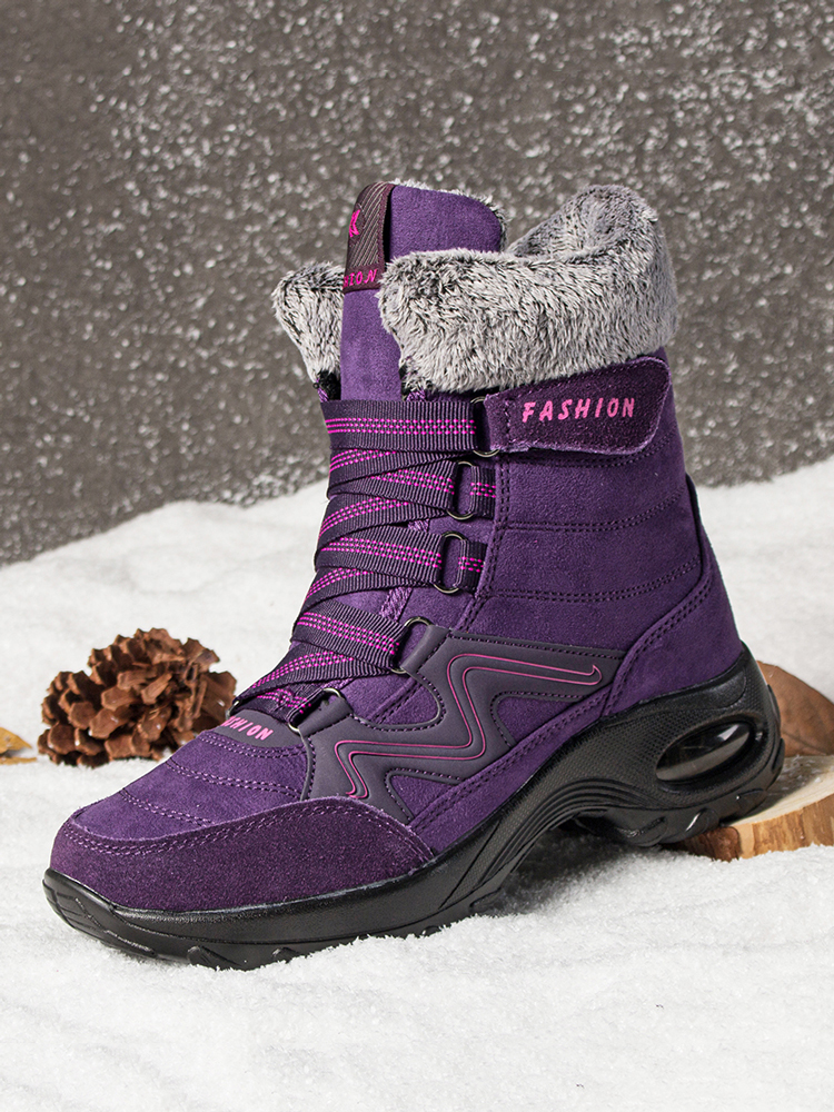 Frauen Winter Outdoor Schnee Warmes Futter Hakenschlaufe Wandern Stiefel günstig online kaufen