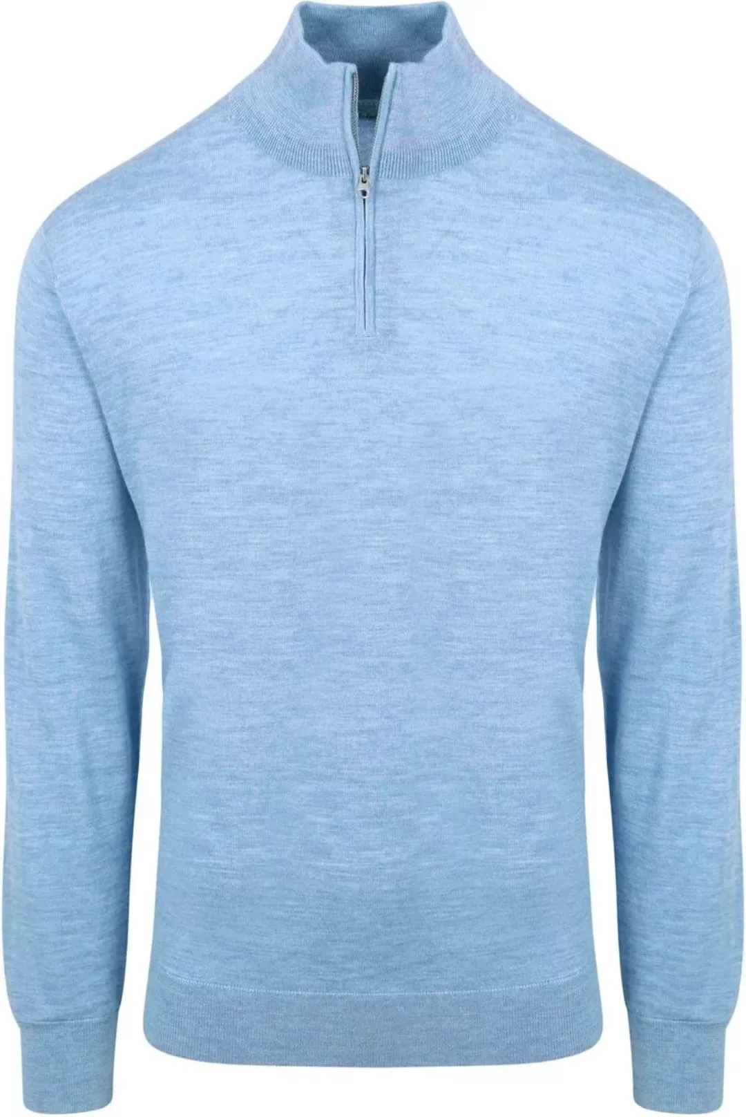 King Essentials The Michael Half Zip Pull Merino Hellblau - Größe XXL günstig online kaufen