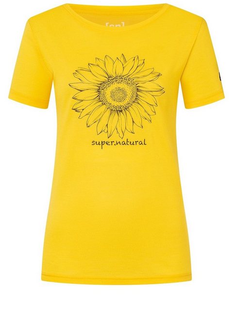 SUPER.NATURAL Print-Shirt Merino T-Shirt W GIRASOL TEE atmungsaktiver Merin günstig online kaufen