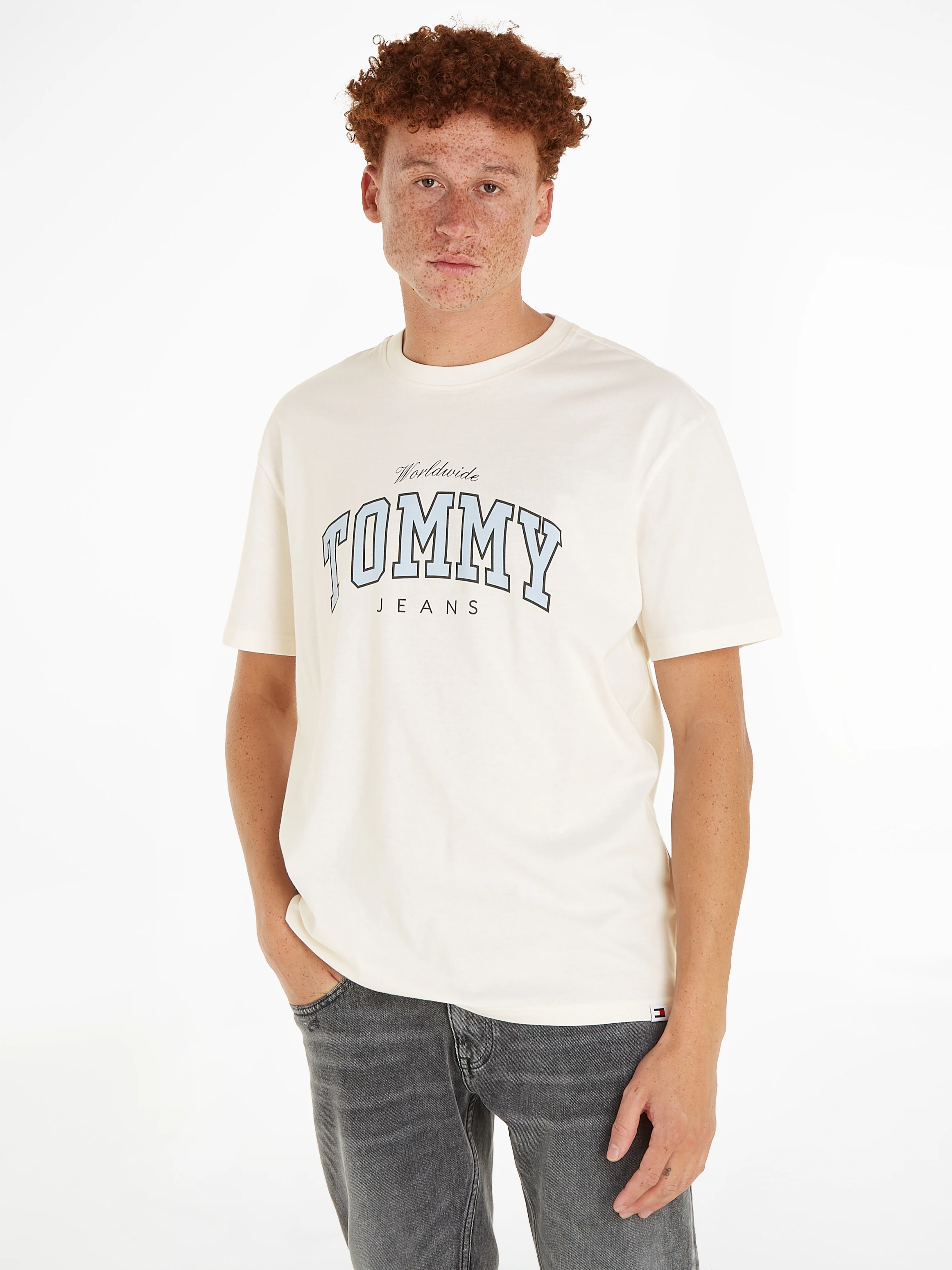 Tommy Jeans T-Shirt TJM REG VARSITY WW TEE EXT mit Rundhalsausschnitt günstig online kaufen