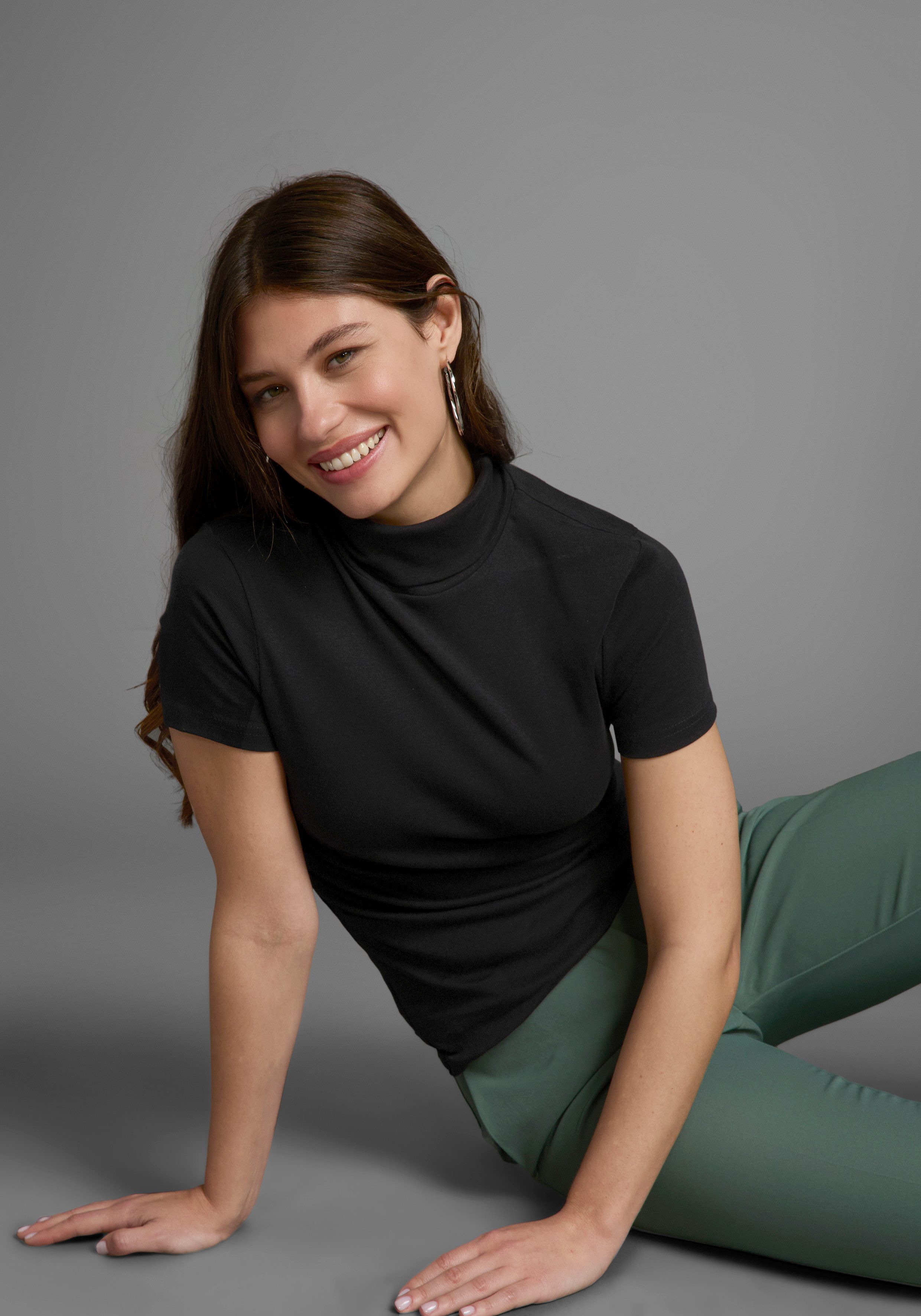 Flashlights Rollkragenshirt figurbetont, Basic-Stil, Rollkragen, aus günstig online kaufen