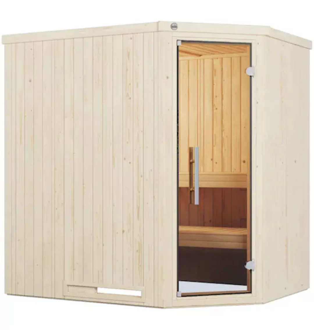 Weka Elementsauna Varberg Trend 1 Weiß Sparset 7,5 kW OS Glastür günstig online kaufen