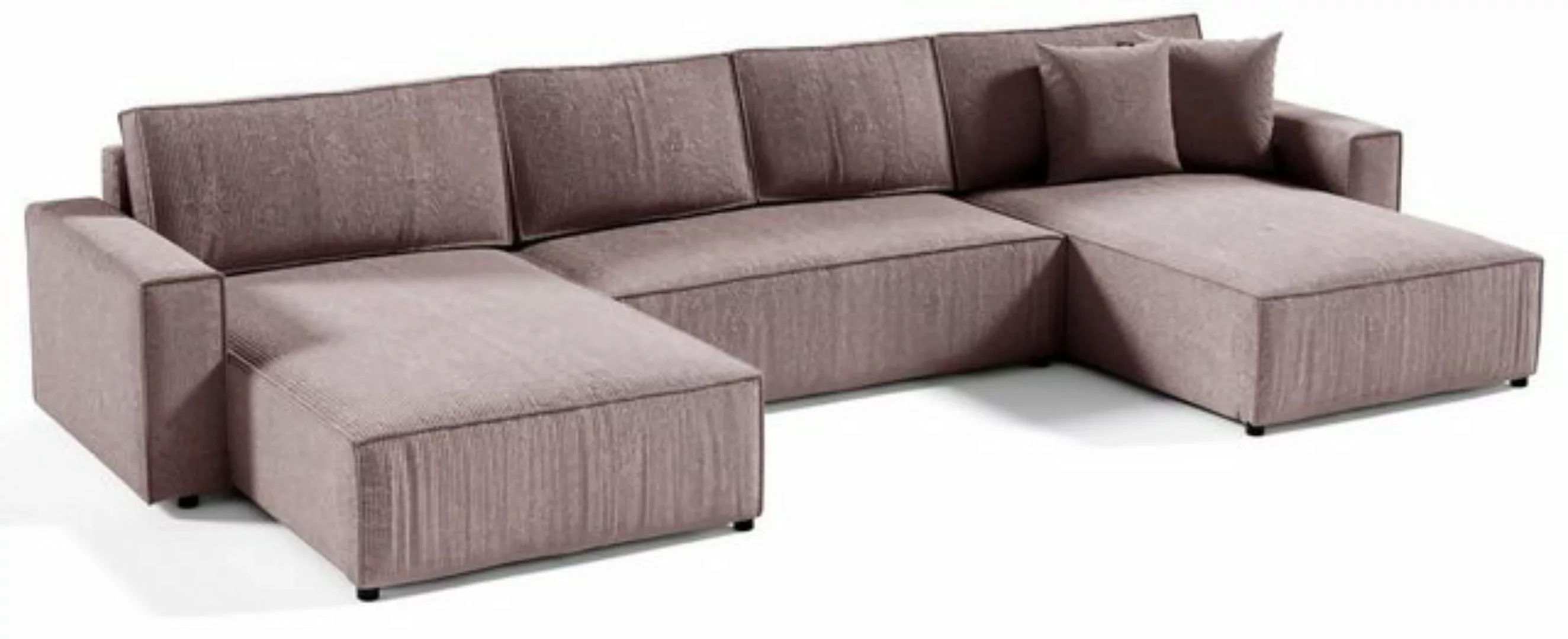 Compleo Ecksofa U-Form mit Bettkasten und Schlaffunktion BOSTON U, Breite: günstig online kaufen